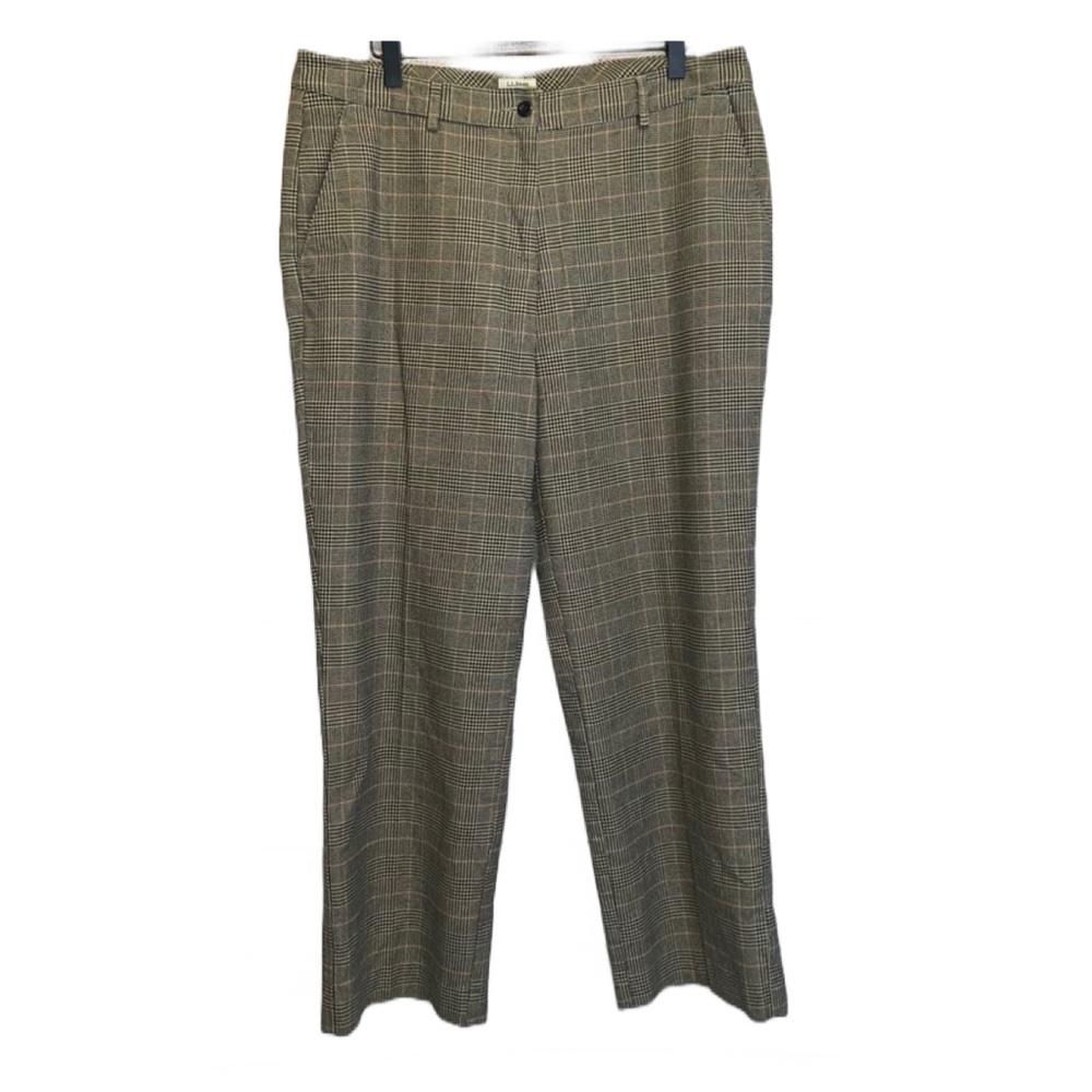 L.L. Bean Glen Check Lined Pants – Size 14 Petite